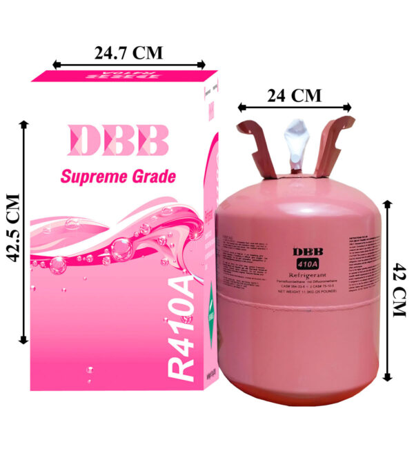น้ำยาแอร์ R410A ยี่ห้อ DBB บรรจุเนื้อน้ำยา 11.3 KG. (ไม่รวมน้ำหนักถัง)